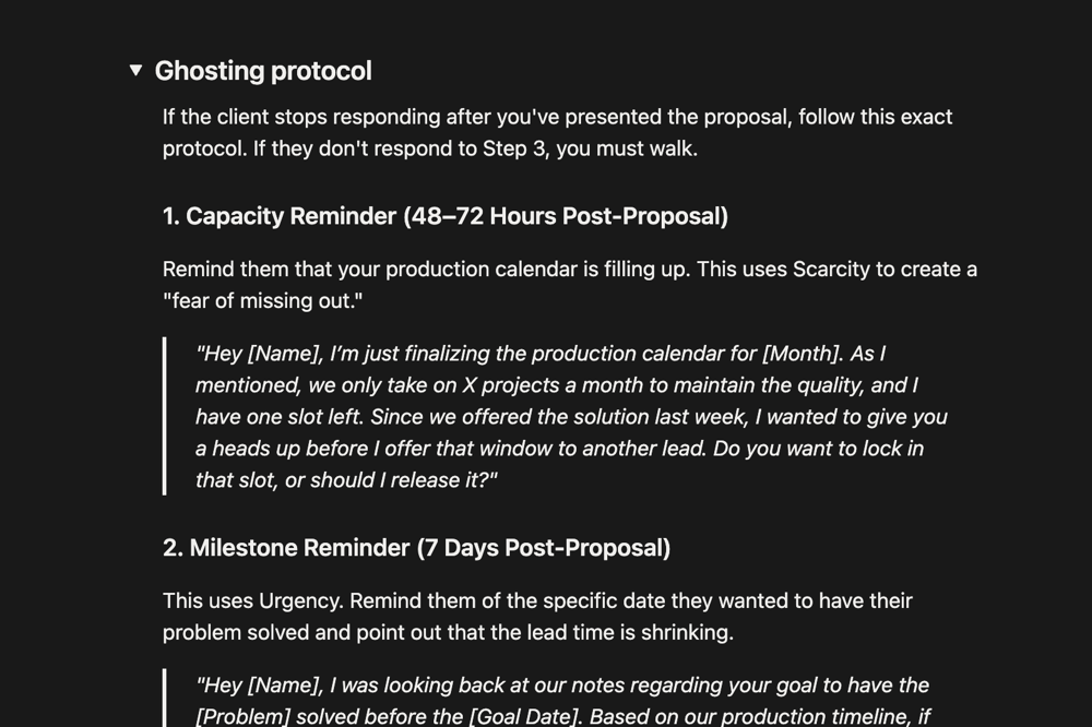 Ghosting Protocol